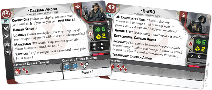 Star Wars : Legion - Cassian Andor and K-2SO Commander Expansion